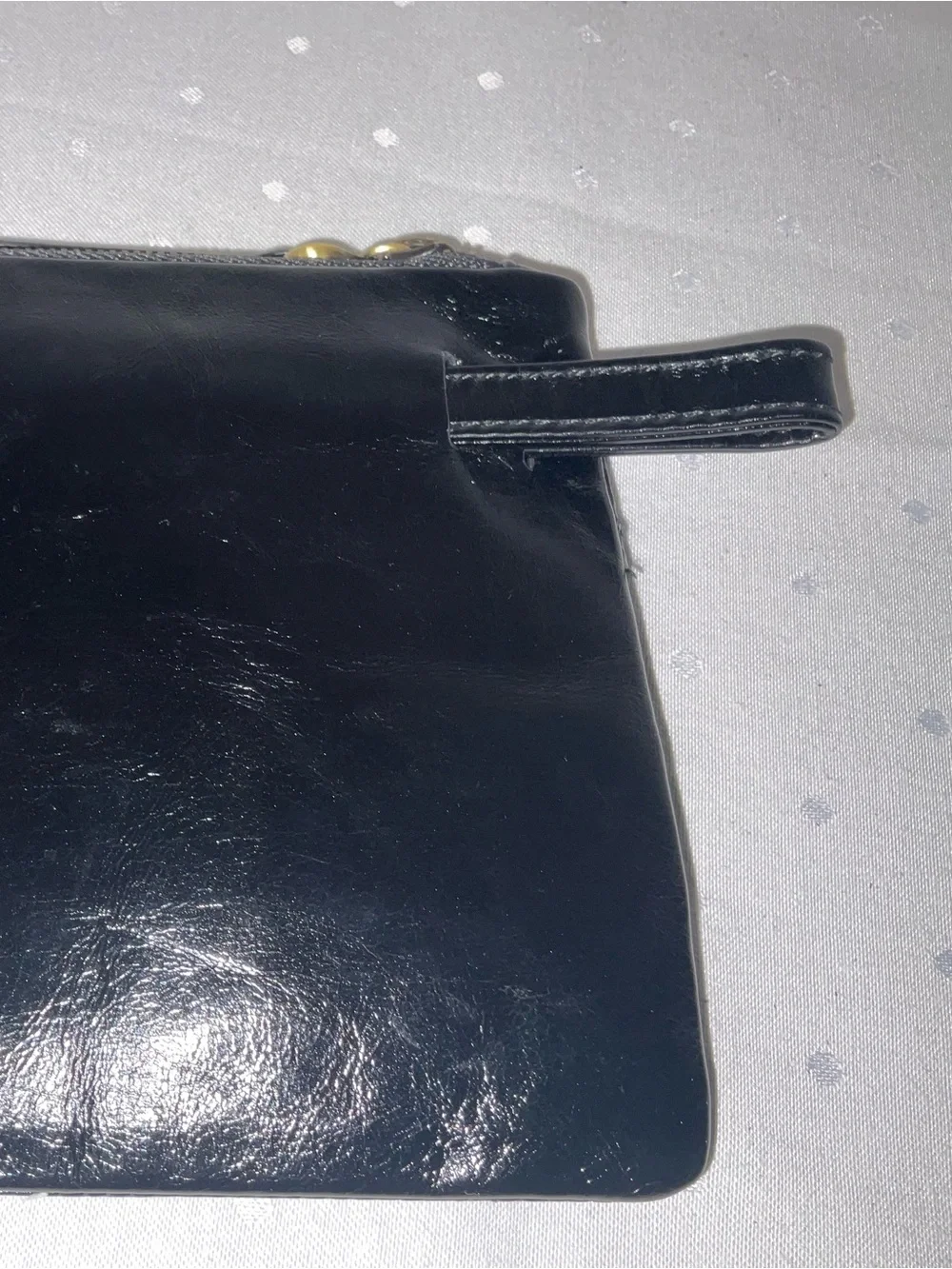 HOBO INTERNATIONAL WAVER BLACK LEATHER  CLUTCH WRISTLET PULL OUT STRAP - NEW